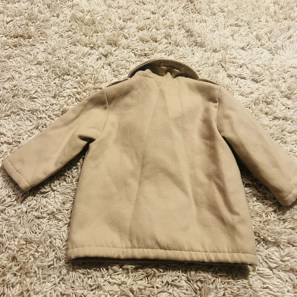 FAO partially wool 12 mos tan winter coat in good condition! - Picture 4 of 6